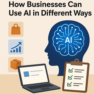 💡 How Businesses Can Use AI in Different Ways – With Real Tools & Examples